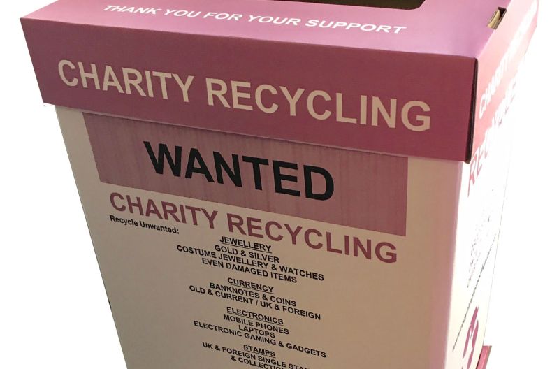 Recycling for good causes box
